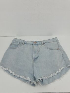 wild fable Light Blue Distressed Frayed Hem Denim Shorts